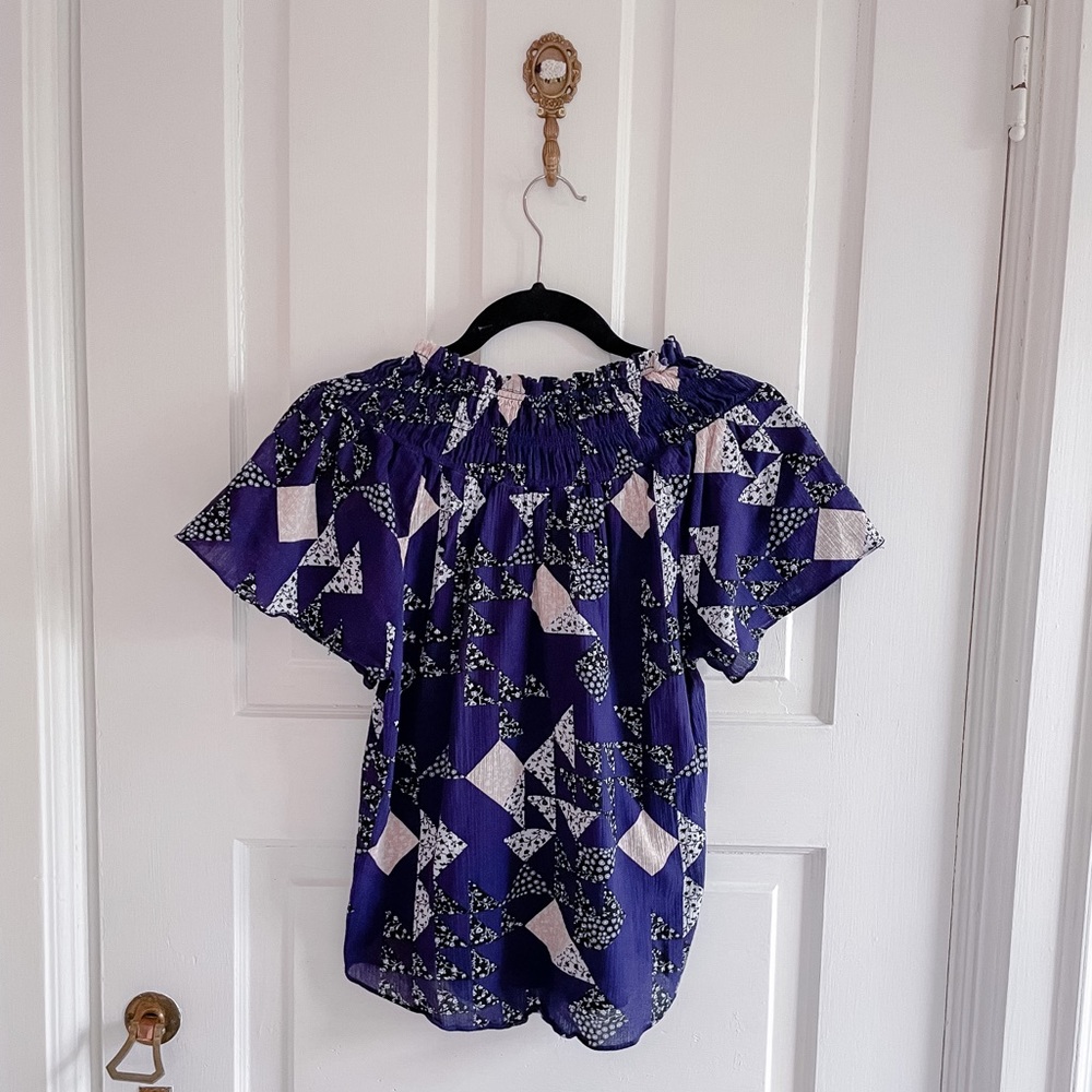 Madewell Patchwork Smocked Top - image 2